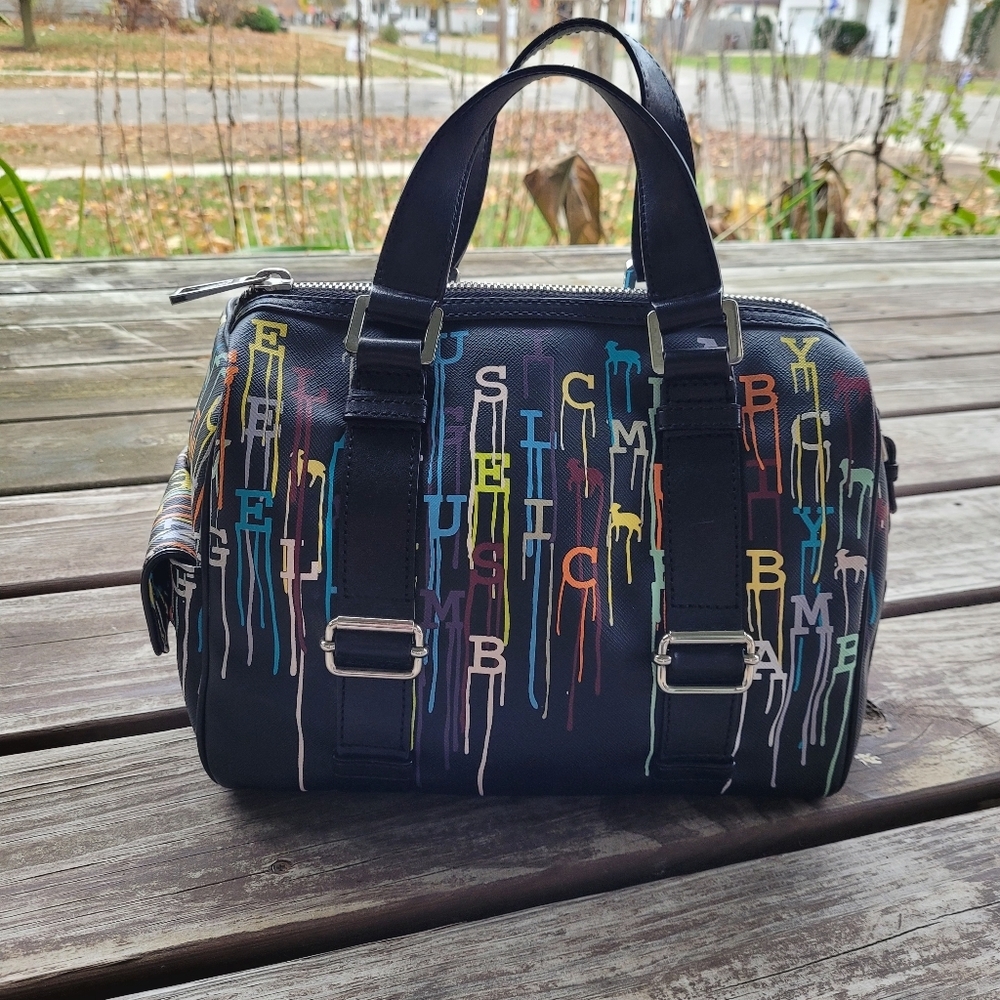 Lamb Graffiti Multicolor Drip Design Men's Bag